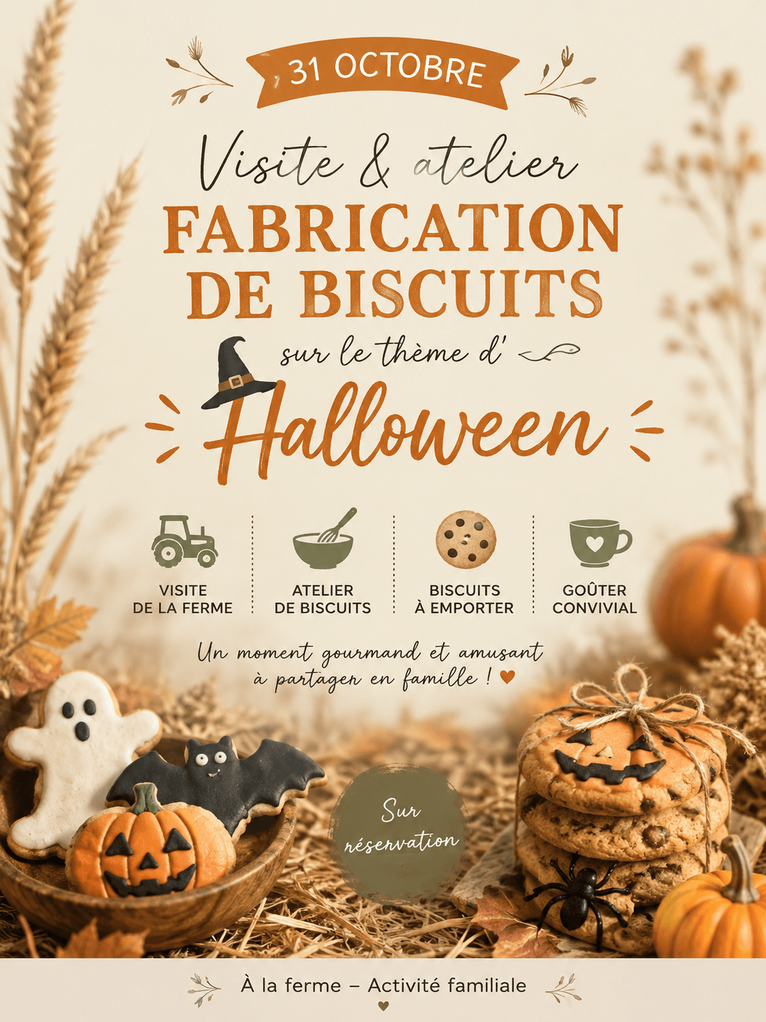 Atelier biscuits d'Halloween 31 Octobre 2026 - 17h/18h30