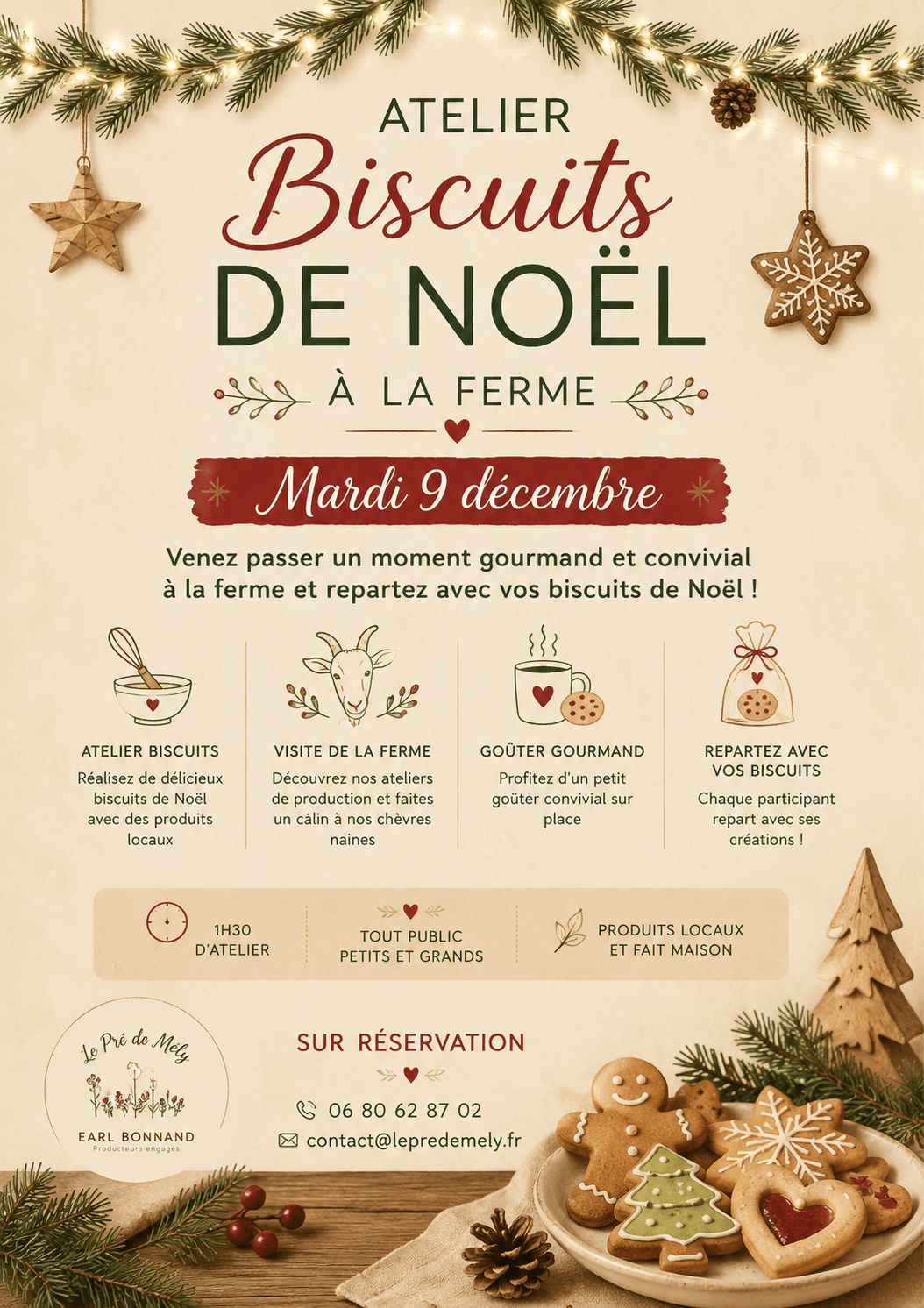 Atelier biscuits de Noël - 9 Décembre 2026